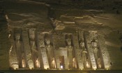 Nefertari's temple, dramatically lit