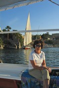 Gloria sailing by Elephantine Island