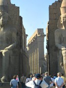 The entrance to Luxor Temple, through the First Pylon