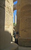 From the Hypostyle Hall, you can see an obelisk here . . .