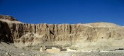 The Temple of Hatshepsut, framed by the cliffs