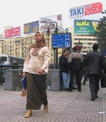 Almost all women on Cairo streets have their heads covered
