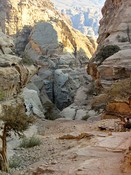 On the right, one of the dozen vendors on the trail to The Monastery