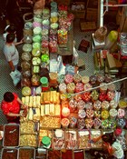 A spice or candy stall in An Dong market, in the Chinese section