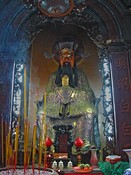 Jade Emperor Pagoda, with incense and lamps