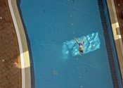 Swimming at the Sheraton pool
