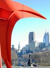 Center City from the Art Museum, framed by a Calder