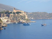 The Marina Corta, or old port, with Citadel behind (667x500, 89.8 kilobytes)