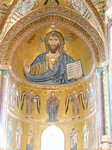 Cefalù Cathedral Apse - Christ Pantocreator (375x500, 103.2 kilobytes)