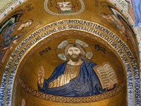 Cappella Palatina:  Cristo Pantocratore (667x500, 92.8 kilobytes)