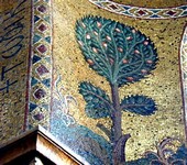 La Martorana - a mosaic tree on a field of gold (567x500, 96.9 kilobytes)