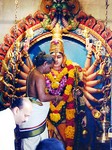 Sri Veerama Kaliamman - a nicer Kali being decorated
