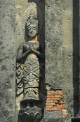 A figure on the chedi,  Wat Lok Moli