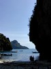 Koh Poda - a view of the bay, with boatmen resting in their boats. (369x492, 85.1 kilobytes)